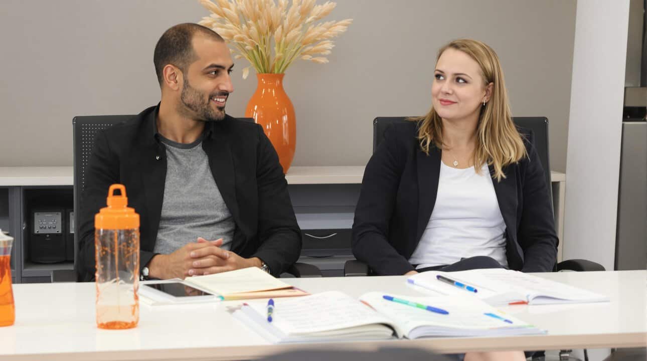 Learn Dutch in Rotterdam: courses, language schools and free lessons Dutch language learners attending a classroom lesson in Rotterdam.