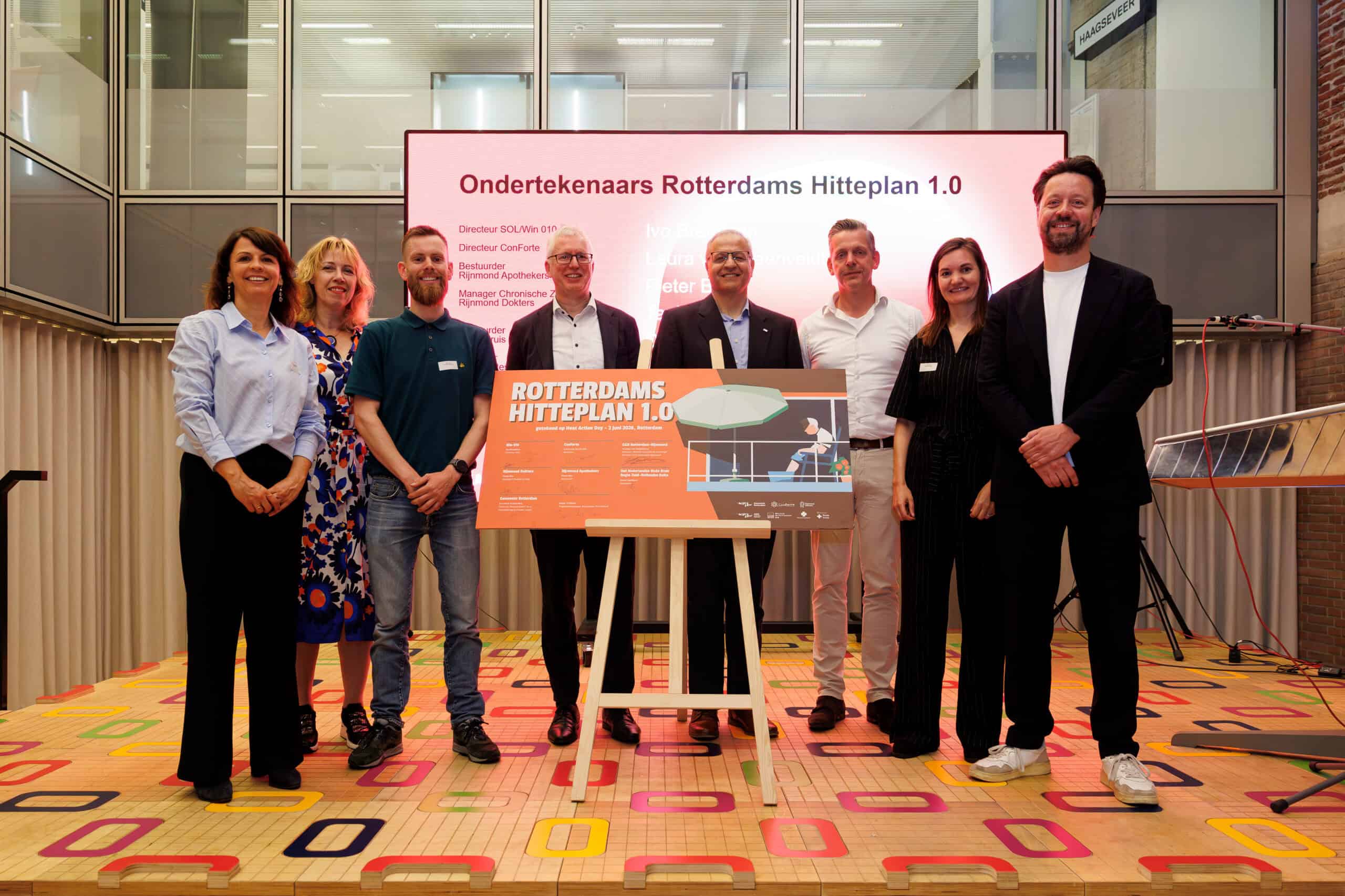 Rotterdam signs local heat plan Rotterdam has signed Rotterdams Hitteplan 1.0, with agreements to protect residents, patients, clients and workers during sustained heat.