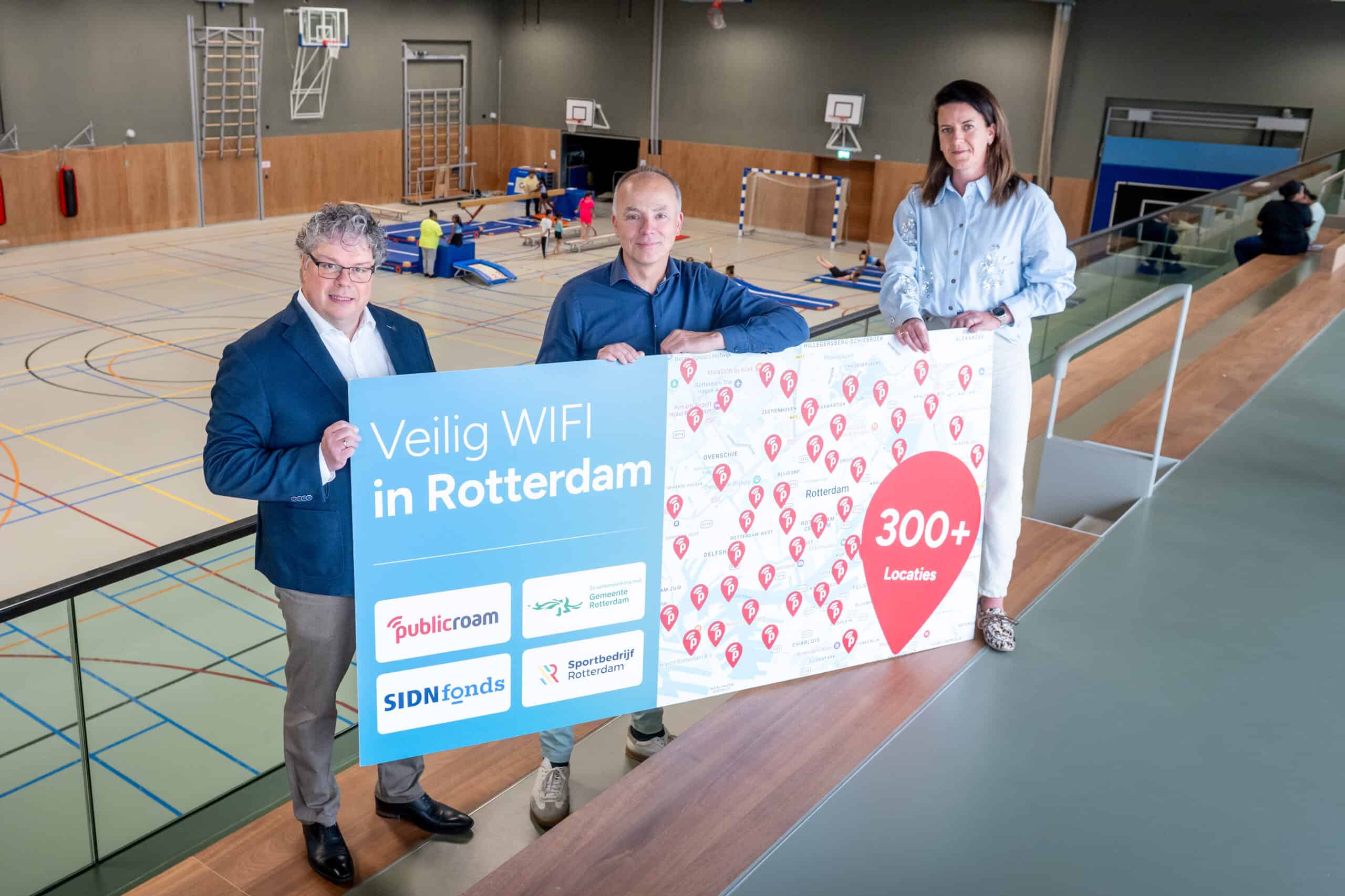 Rotterdam offers free publicroam wifi at 300 locations Rotterdam now offers free and secure publicroam wifi at 300 locations, including libraries, sports centres, swimming pools and public buildings.